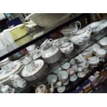 Wedgwood - In excess of fifty five pieces of Wedgwood Kutani Crane dinner and tea wares including