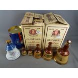 A boxed 75 cl Bells Old Scotch Whisky decanter, Queen Mother 90th Birthday commemorative,