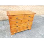 A chest of two over three drawers, approximately 85 cm x 106 cm x 50 cm.