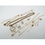 Scrap Gold - A quantity of 9ct scrap gold stamped 375 and 9ct and a further quantity of unmarked