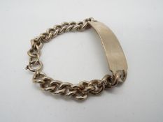 A hallmarked silver id bracelet, approximately 41 grams all in.