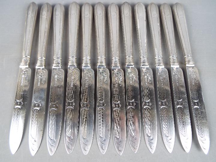 A canteen of Victorian silver cutlery, Sheffield assay 1843, - Image 2 of 5