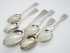 Six hallmarked silver spoons comprising 3 x Victoria London assay 1869,