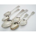 Six hallmarked silver spoons comprising 3 x Victoria London assay 1869,