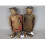A pair of antique Chinese fertility dolls, late 19th / early 20th century,