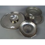 A My Lady pewter tazza, approximately 10 cm (h), an LRI Borrowdale, stainless steel,