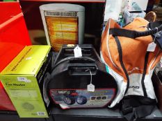 Two sets of car tyre snow chains (boxed) and a pair of Head Superheat 3 ski boots in carry case,