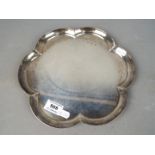 A hallmarked silver salver in the form of a flowerhead, Chester assay 1962,