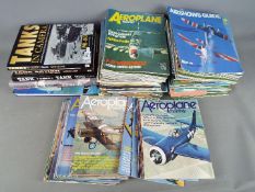 A quantity of military related books and Aeroplane Monthly magazine from the 1970's onwards.