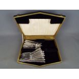 A canteen of Victorian silver cutlery, Sheffield assay 1843,