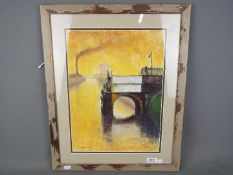 R Collier, a canal side landscape in an industrial setting, signed lower left,