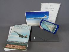 Concorde - A collection of ephemera and items relating to Concorde comprising two Concorde branded