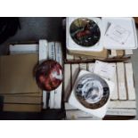 A large quantity of collector plates by Royal Doulton, Spode, Danbury Mint and similar, three boxes.