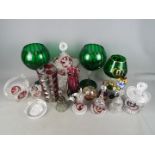 A collection of mixed glassware to include Murano, cut to clear, French glass vase and similar.
