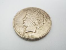 A 1922 silver 'Peace' dollar, San Francisco mint.