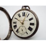A Victorian hallmarked silver cased pocket watch, Chester assay 1898,