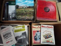 A large quantity of transport related books and ephemera, three boxes,