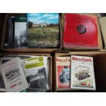 A large quantity of transport related books and ephemera, three boxes,