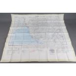 Cold War Fabric Survival Map of Arakan and Irrawaddy, 1957- Double-sided,