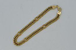 A 18ct yellow gold bracelet, stamped .750, 19.5 cm (l), approximately 8.6 grams all in.