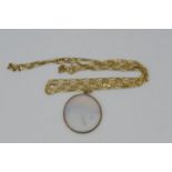 9 ct Gold - a 9ct gold necklace stamped 375,