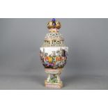 A European ceramic pot-pourri vase and cover,