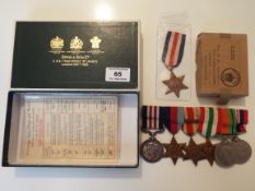 World War Two (WW2) campaign medals - 854742 Bombadier John Henry Hughes,