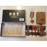 World War Two (WW2) campaign medals - 854742 Bombadier John Henry Hughes,