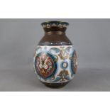 Villeroy & Boch - An early 20th century vase with scrolling relief decoration,