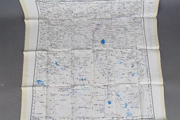 Cold War Fabric Escape Map Russia, 1957- Double- sided, Uralsk and Chkalov, - Image 2 of 4