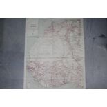 WW2 US Army Map Service Road Map of West Africa, 1942- Printed on cotton. Folded, good condition.