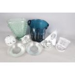 Swedish Glass - A collection of Swedish glassware to include a vase, 22 cm (h),