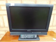 A Sony LCD digital colour television set, 19 inch screen.