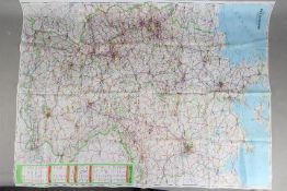 Printed Fabric Map of Germany - Undated, c. 1970.