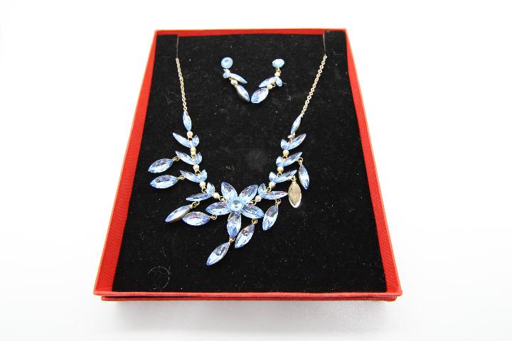 925 silver - a silver earring and necklace set in J R Owen presentation box, - Image 3 of 3