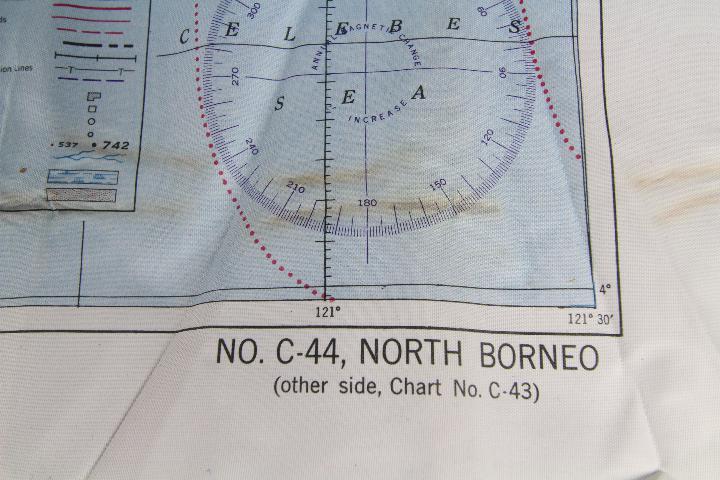 WW2 Silk Survival Chart, 1944- US "AFF CLOTH CHART - Philippine Series", double-sided. No. - Image 4 of 4