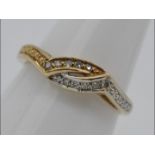 A 9ct yellow gold, stone set ring, size O, approximately 1.8 grams all in.