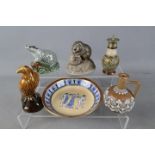 A small collection of ceramics to include a Doulton Lambeth stoneware pepperette decorated with