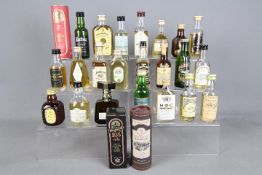 Twenty five whisky miniatures, predominantly Scotch to include Jura, Dalwhinnie, Glenkeith,