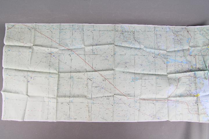 British Escape and Evasion Map of Iraq, 1990-Ministry of Defence, printed on coated fabric,