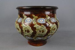 Doulton Lambeth - an early 20th century stoneware jardiniere,