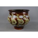 Doulton Lambeth - an early 20th century stoneware jardiniere,