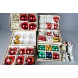 A collection of vintage Christmas decorations to include Gisela Graham examples.