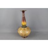 A large Royal Doulton stoneware vase of globe and shaft form,