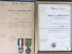 Franco Prussian War - Medaille Commemorative de la Campagne de 1870-1871 Republique Francaise,