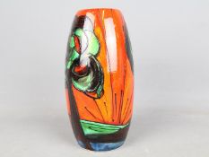 Anita Harris - a vase hand painted in the Deco Tree pattern, approx 18 cm (high),