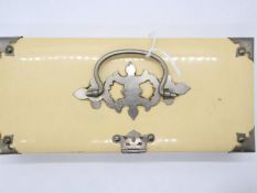 A cased ivory / ivory handled writing set.