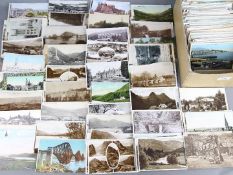 Deltiology - in excess of 500 early-mid period postcards of Scotland with real photos,