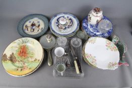 A mixed lot to include a collection of ceramics to include Royal Doulton Series Ware plates,