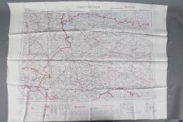 Cold War Fabric Escape Map of Europe,1953- Published by War Office.